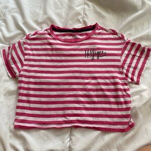 Tommy Hilfiger Kids Red and White Striped Tee